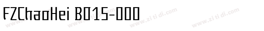 FZChaoHei B01S字体转换 FZChaoHei B01S字体转换